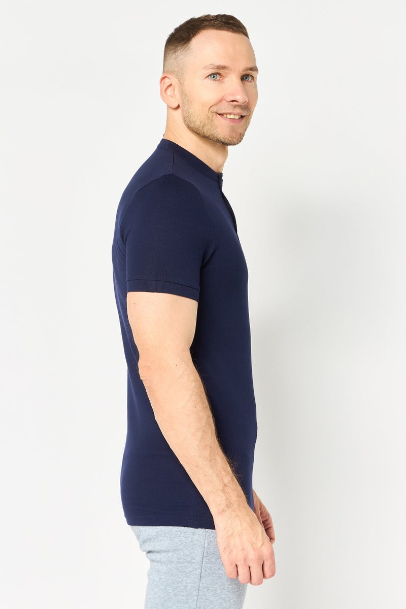 PUMA Men Slim Fit Short Sleeve Outdoor Polo Shirt, Navy Blue - Image 3